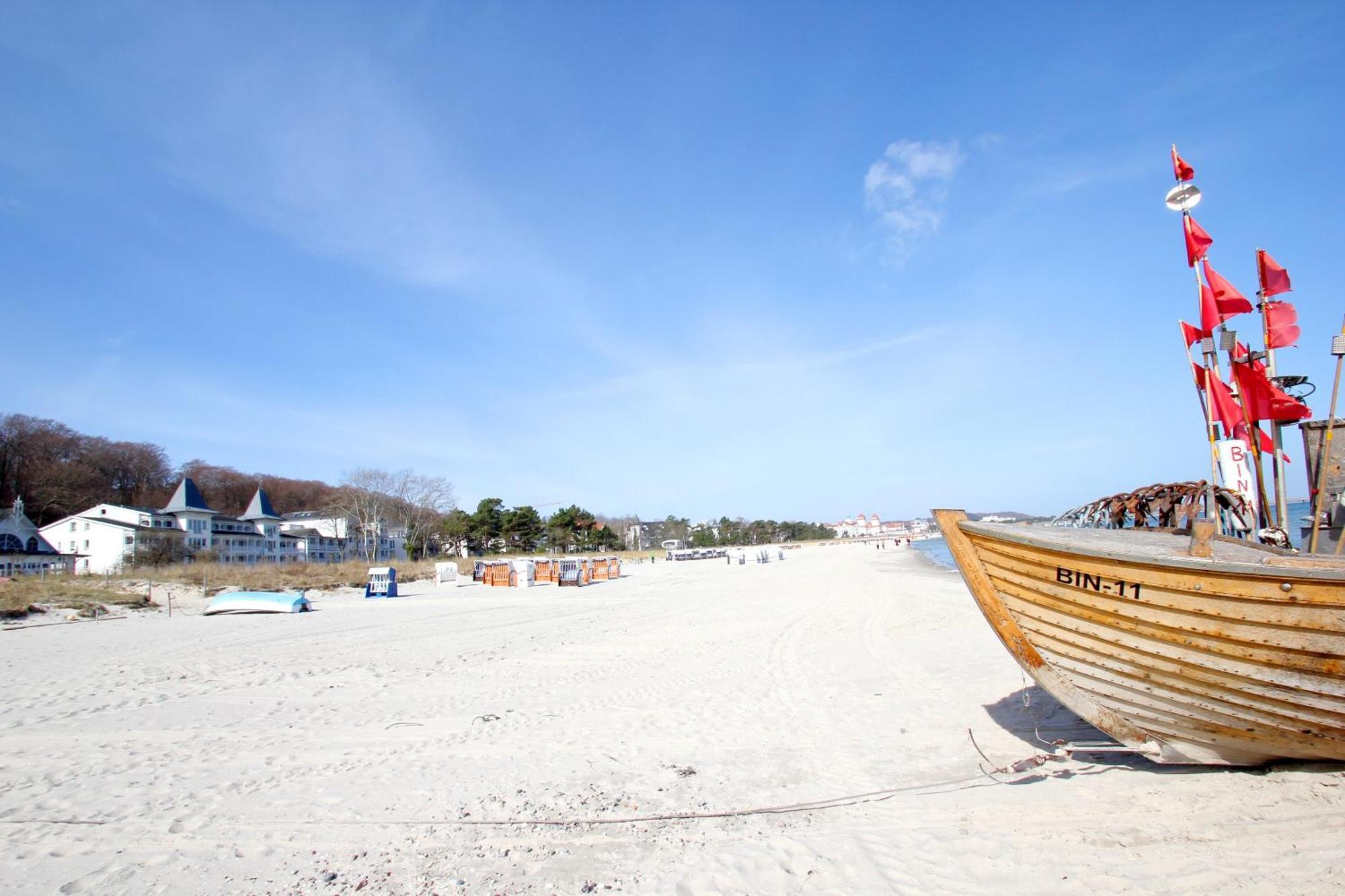 Aparthotel Ostsee Fewo 36 Balkon, Meerblick, Strand ビンツ エクステリア 写真
